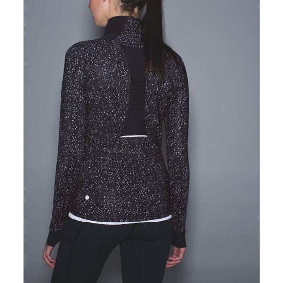 LULULEMON Go The Distance 1/2 Zip Jacket 8 Running Thumbholes Active Black Pink - Picture 5 of 8